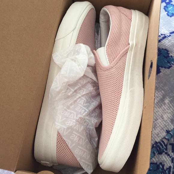 pink perforated vans